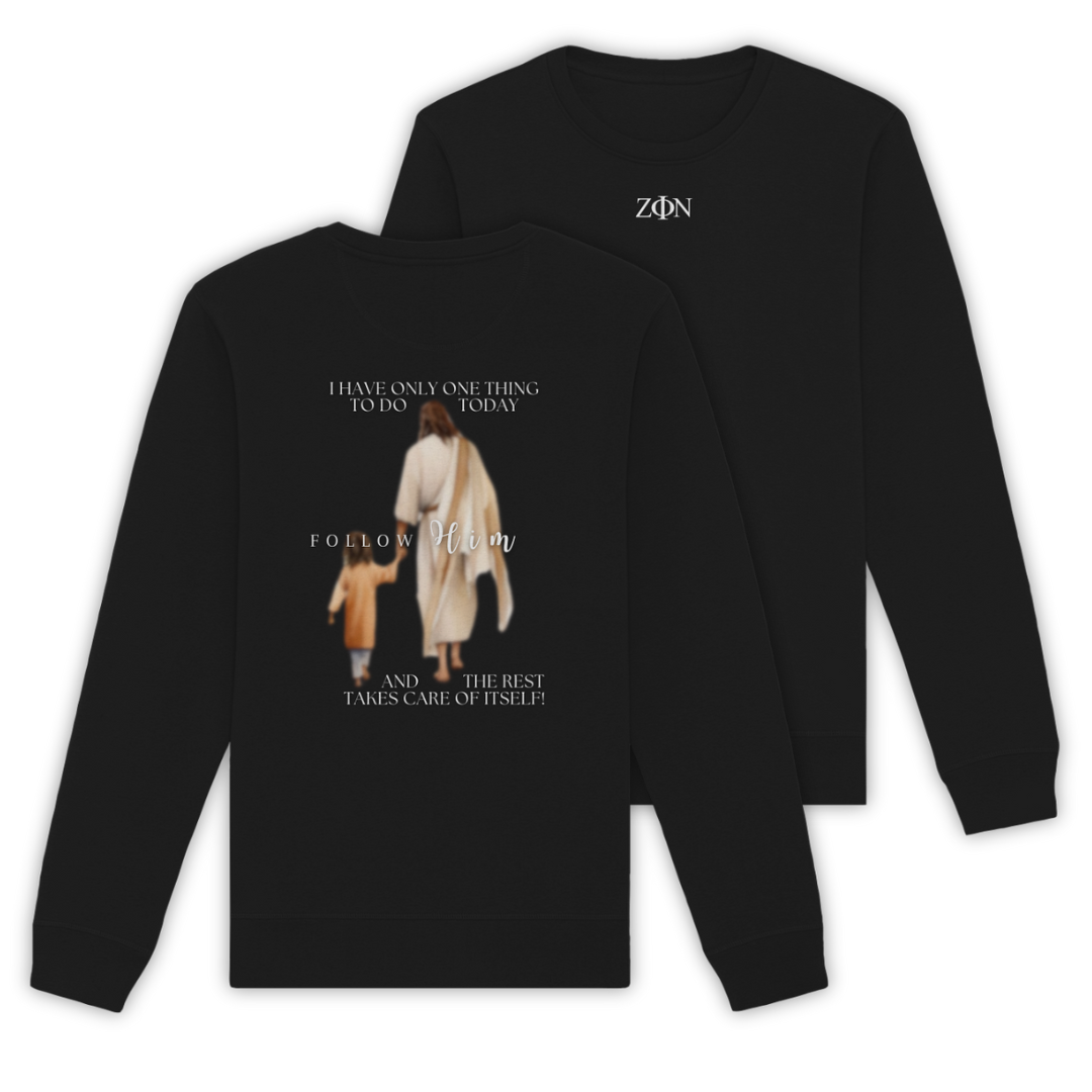 'Follow Him' Organic Pullover