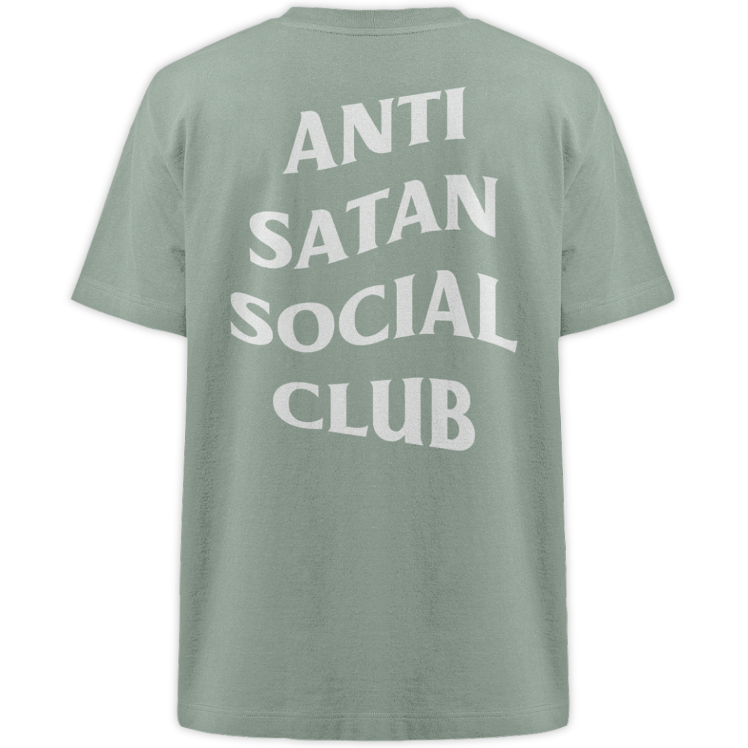'Anti Satan Social Club' Oversize Shirt
