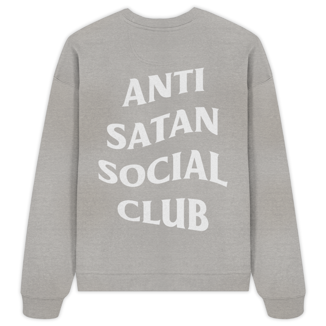 'Anti Satan Social Club' Oversize Sweatshirt