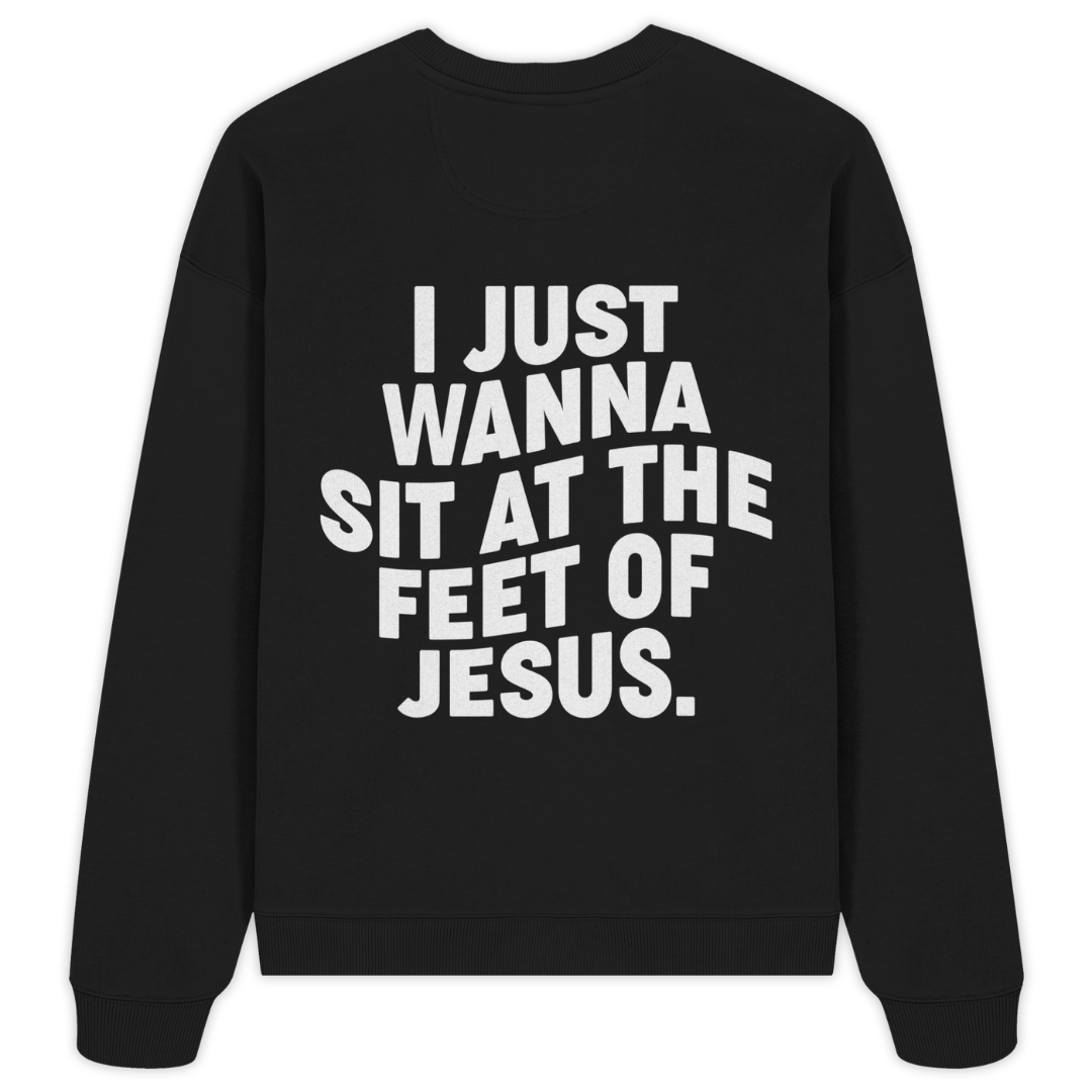'At The Feet Of Jesus' Oversize Sweatshirt