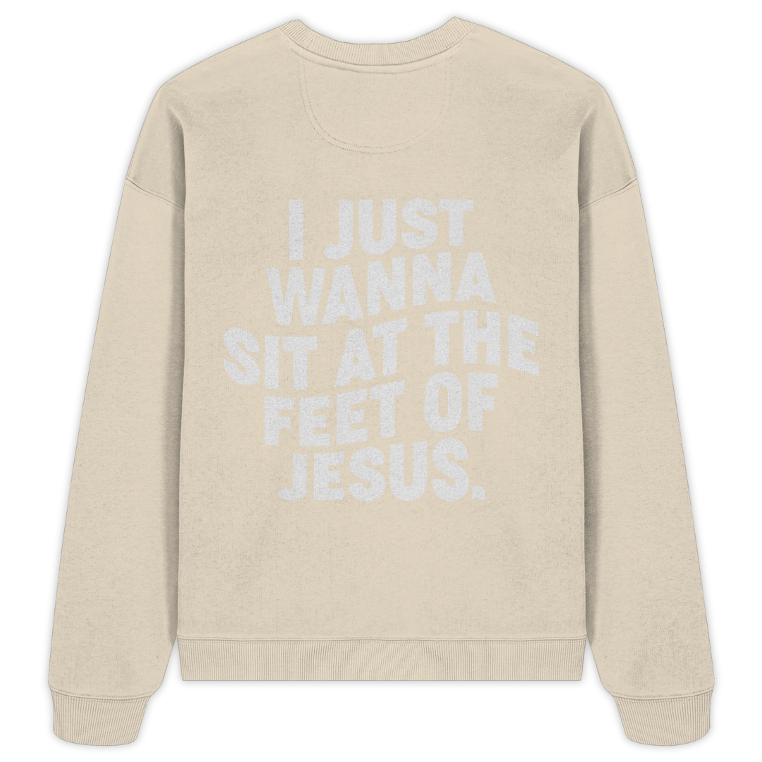 'At The Feet Of Jesus' Oversize Sweatshirt