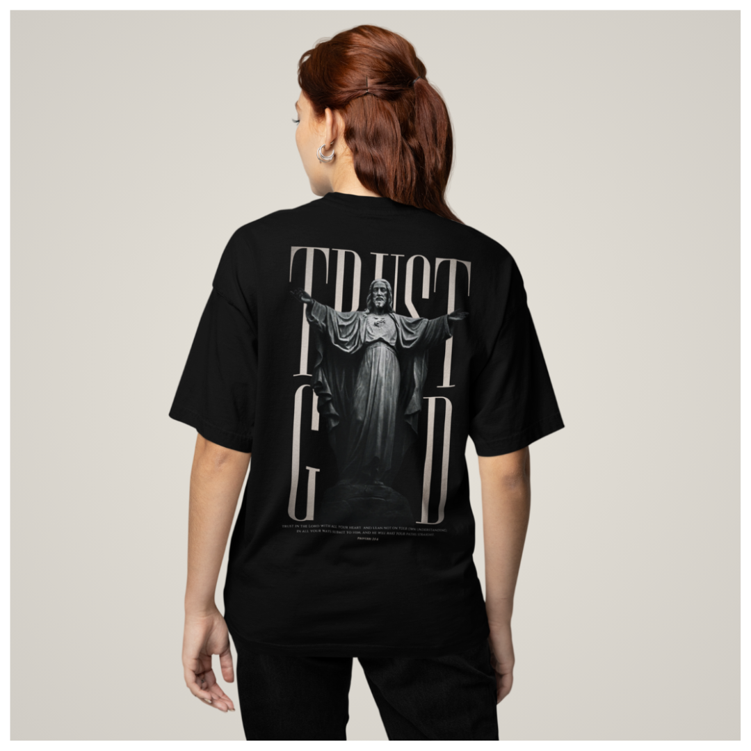 'Trust God' Oversize Shirt