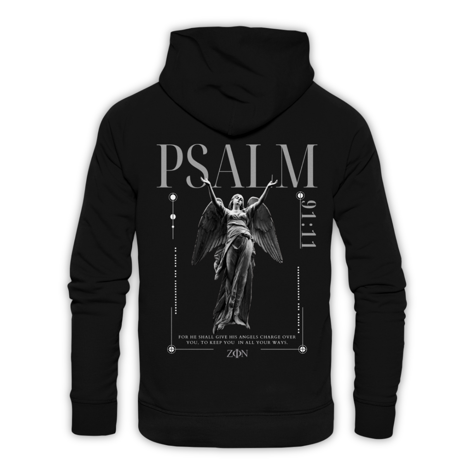 Christian hoodie with biblical verses