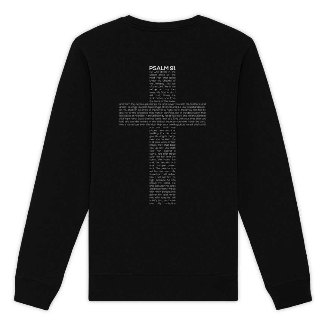 'Psalm 91 Cross' Organic Pullover