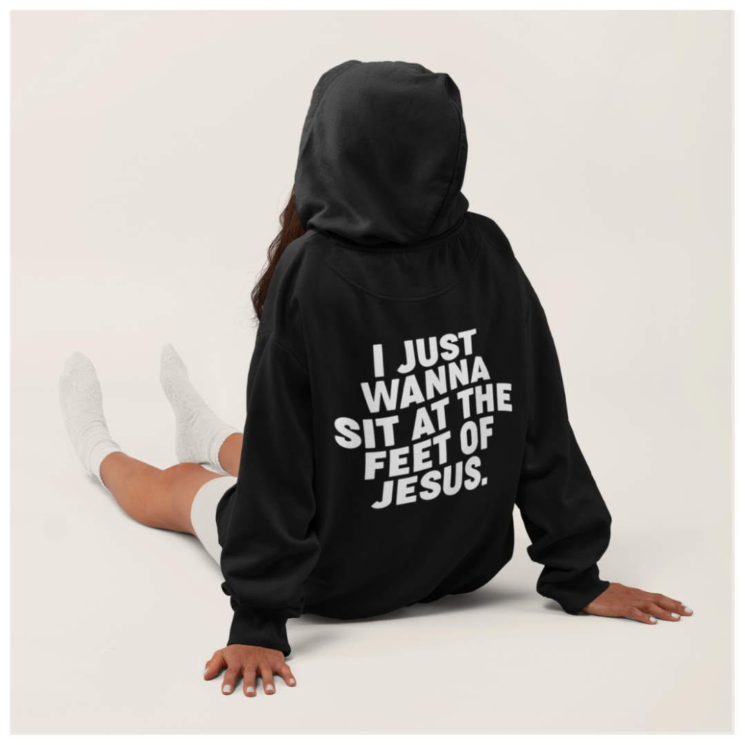 'At The Feet Of Jesus' Oversize Hoodie