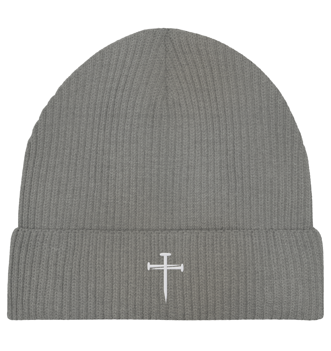 'Nail Cross' Organic Fisherman Beanie