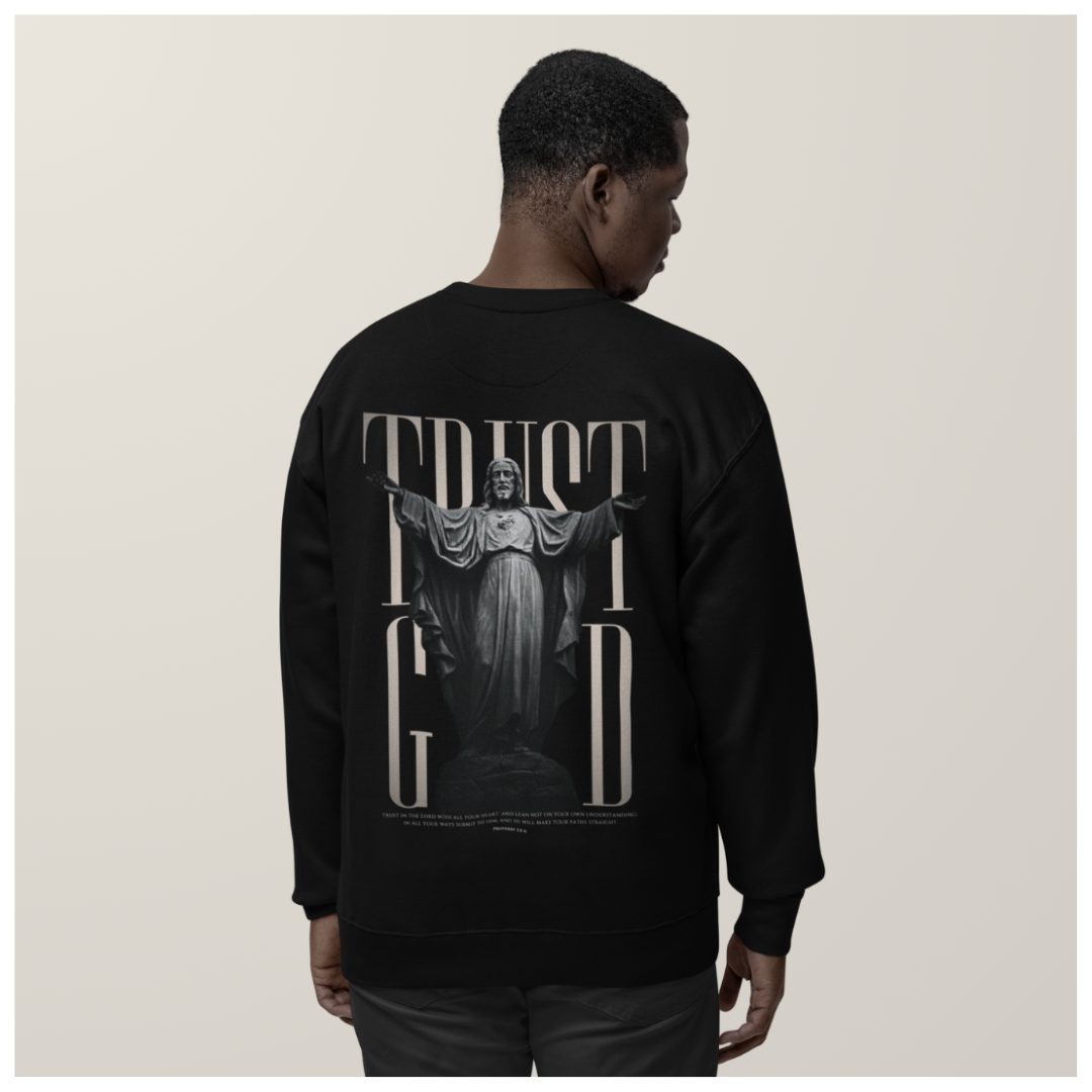 'Trust God' Oversize Sweatshirt